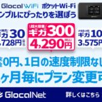 クラウド WiFi 大容量プラン 動画もSNSもたっぷり堪能 ギガ300プラン Glocal WiFi
