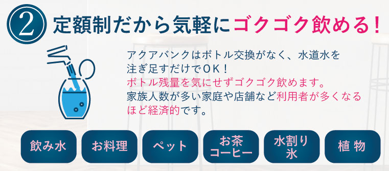 定額制だから気軽にゴクゴク飲める